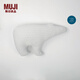 MUJI【涼柔系列】動(dòng)物靠墊 抱枕 靠枕 涼感 床上腰枕 北極熊 灰色