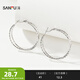 三福氣質(zhì)雙圈耳環(huán)一對 時(shí)尚個(gè)性首飾配飾裝飾圈環(huán)耳飾 842527 76684Y 2個(gè)