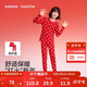 巴拉巴拉童裝兒童內衣套裝女童2026新款春季秋衣秋褲紅色本命年睡衣新年季