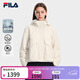 FILA 楊冪同款斐護科技|斐樂(lè )官方女裝棉服2026春新款時(shí)尚保暖連帽外套 蛋清白-IV M 165/84A/M