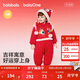 巴拉巴拉【balaOne】童裝新生兒充棉連體衣紅色新年拜年服寶寶衣