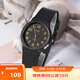 卡西歐（CASIO）小黑表男女表中性學(xué)生公務(wù)員考試中高考可用石英表MQ-24-1B2