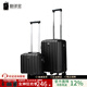 翻譯官拉桿箱14英寸春秋航空登機箱男女學(xué)生行李箱手提箱短途出行箱 黑色（磨砂防刮新升級） 14英寸登機箱mini春秋航空【尺寸偏小拍前確認】