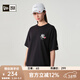 NEW ERA紐亦華MLB愛(ài)心短袖T恤圓領(lǐng)男女情侶NY印花百搭潮 14387844-黑色 M