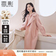 香影全羊毛粉色雙面呢大衣女2025秋冬新款呢子中長(cháng)高級感毛呢外套 粉紅 S
