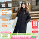 駱駝（CAMEL）[火神]羽絨服男中長(cháng)款2025秋冬新款90鴨絨加厚保暖連帽外套女 J35CR00011，幻影黑，中性 XL