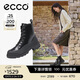愛(ài)步（ECCO）【Natacha聯(lián)名】英倫風(fēng)短筒厚底增高馬丁靴女 革新214853 黑色39