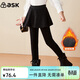 ASK JUNIOR女童褲子2025冬裝加絨加厚保暖打底褲休閑兒童裙褲 黑色 120