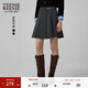 Teenie Weenie小熊女裝秋季學(xué)院通勤甜美少女感百褶半身短裙A字裙 灰色 S (160)