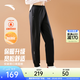 安踏（ANTA）針織運動(dòng)長(cháng)褲 女裝春季新款加絨束腳衛褲黑色跑步褲子162547317N 【加絨-寬口束腳】基礎黑-1 M (女165)