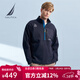 諾帝卡（NAUTICA）【商場(chǎng)同款】春夏新款拼接撞色航海風(fēng)格半開(kāi)襟衛衣KS4306 藏青4NV M