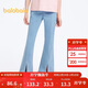 巴拉巴拉女童牛仔褲兒童褲子2024夏裝中大童長(cháng)褲洋氣喇叭褲潮208224108012