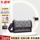 湯麗柏琦（Tory Burch）T MONOGRAM迷你時(shí)尚老花經(jīng)典風(fēng)琴包手提單肩斜挎TB女包節日送禮 81000-405海軍藍 （22*4*13.5）