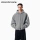 亞歷山大·王[明星同款]alexanderwang星星圖案拉鏈連帽衫衛衣外套 混凝土灰 XS