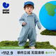 迷你巴拉外出連體衣男女童哈衣爬服仿牛仔長(cháng)袖萌趣春新品