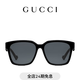 GUCCI古馳貼合設計方形鏡框墨鏡太陽(yáng)眼鏡 黑色 均碼