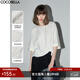 COCOBELLA設計師款提花破洞廢土風(fēng)短袖T恤寬松休閑白色上衣TS3009 白色 M