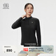 KOLON SPORT/可隆戶(hù)外吸濕速干T恤 女士S-FUNCTIONAL半拉鏈長(cháng)袖上衣 LKZT6SN026-BK 黑色 M 165/88A