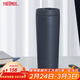 膳魔師（THERMOS） 咖啡杯保溫杯不銹鋼保溫水杯廣口辦公杯簡(jiǎn)約便攜隨行學(xué)生杯子 深藍色 590ml