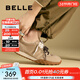 百麗（Belle）彩虹豆復古德訓鞋女低跟輕便運動(dòng)風(fēng)休閑鞋B2085AM5 杏色 37 (235mm)