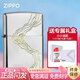 ZIPPO防風(fēng)煤油打火機 磨砂深雕 川流不息 男士高端實(shí)用情侶禮 專(zhuān)屬裝（專(zhuān)屬禮盒+禮袋）
