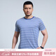 龍牙四代龍牙經(jīng)典COOLMAX短袖?；晟滥惺肯募緱l紋短袖圓領(lǐng)t恤 藍/白條紋 M (175/96A)
