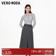 VEROMODA 半身裙2025秋冬新款不對稱(chēng)捏褶含腰帶A擺中長(cháng)裙氣質(zhì)325416011