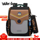 Walker Shop輕奢新款小學(xué)生書(shū)包1到6年級護脊減負男女孩背包英倫風(fēng)舒適雙肩包 黑色大號【推薦2-6年級】 默認尺寸