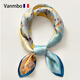 梵慕帛（VANMBO）絲巾系脖女2026年新款春季三八節禮物小方巾高級感小方巾 油彩樹(shù)