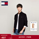 TOMMY JEANS【燈芯絨】秋冬男裝純棉復古休閑通勤繡標長(cháng)袖襯衣襯衫外套 黑色BDS M