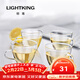 明尊（LIGHTKING）茶杯水杯迷你玻璃杯泡茶杯品茗杯耐熱杯子套裝CP-01 4只裝