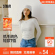 森馬（Semir）長(cháng)袖T恤女短款小心機顯瘦緊身2025發(fā)熱抓毛純色冬裝109725101010