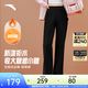 安踏（ANTA）自由褲丨加絨喇叭褲修身通勤褲女裝冬季防潑水商務(wù)梭織運動(dòng)長(cháng)褲子 基礎黑-2 M (女165)