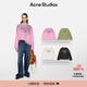 Acne Studios【12期免息】男女同款做舊1996印花寬松落肩長(cháng)袖T恤 糖果粉色 XS -女 / XXS-男
