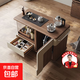 邊幾輕奢高級感可移動(dòng)實(shí)木客廳小推車(chē)巖板茶臺京東快遞又快又好 【功能款】移動(dòng)茶桌-帶茶盤(pán)水壺水桶