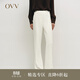 OVV【日本進(jìn)口三醋酸】秋冬熱賣(mài)女裝簡(jiǎn)約微喇休閑西褲 象牙白 M