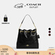 蔻馳（COACH）【禮物】奧萊女士女包絎縫細節EVELYN 36號單肩包手提包腋下包 IM/黑色