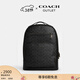 蔻馳（COACH）【禮物】奧萊男士男包經(jīng)典標志ETHAN雙肩包老花 QB/炭黑色/黑色