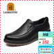 老人頭（LAORENTOU）皮鞋男士牛皮套腳商務(wù)休閑鞋牛筋底耐磨耐滑男單鞋 922986 黑43