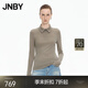 江南布衣（JNBY）【商場(chǎng)同款】25秋新品T恤修身高領(lǐng)拉鏈復古輕薄長(cháng)袖5P9115260 283/卡其系 L
