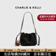 CHARLIE&KELLI CK品牌包包女款斜挎包云朵包輕奢小眾單肩女包情人節生日禮物 黑色【京倉配送 贈專(zhuān)柜禮袋】