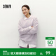 森馬（Semir）毛衣女冬季oversize小狗提花圓領(lǐng)軟糯毛衫慵懶風(fēng)溫柔甜美上衣 紫色調00377 S