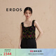 ERDOS 復古方領(lǐng)雙提短款針織背心修身內搭套衫女羊絨衫 黑 S 160/80A