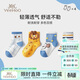 英氏（YEEHOO）兒童襪子男童夏季薄款網(wǎng)眼透氣棉襪中大童兒童運動(dòng)襪動(dòng)物黃S