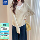 唐獅（TonLion）2025秋冬氣質(zhì)假兩件女套頭毛衣