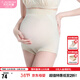 犬印本鋪（INUjIRUSHI）孕婦內褲純棉彈力托腹短褲懷孕期高腰彈力透氣孕婦底褲女 米色 M-L