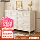 BECHUMO德國品牌美式實(shí)木斗柜臥室置物柜床尾抽屜柜客廳靠墻收納儲物柜 1.2m十斗柜—象牙白