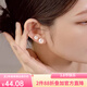 osewaya進(jìn)口耳夾無(wú)耳洞女珍珠簡(jiǎn)約U型耳環(huán)少女優(yōu)雅耳飾耳骨夾氣質(zhì)三八節 8mm-金色