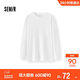 森馬（Semir）長(cháng)袖T恤女中長(cháng)款寬松發(fā)熱純色插肩袖2025冬抓毛開(kāi)叉109725101002