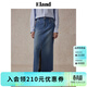 ELAND衣戀半身裙女純棉高腰前開(kāi)叉長(cháng)裙2025秋新款 中牛仔色(01)M/Indigo S 160